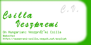 csilla veszpremi business card